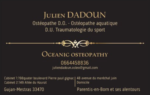 Nouveau Partenaire: Ostéopathe Julien DADOUN